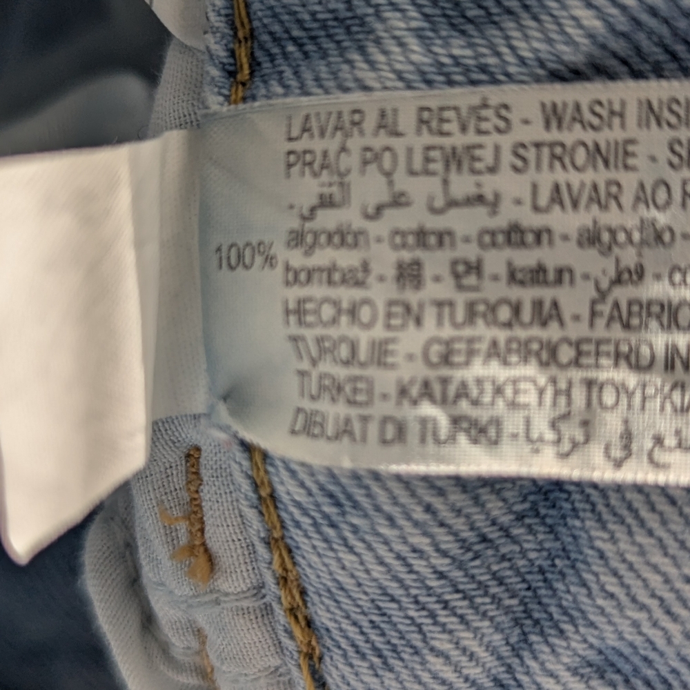 Zara High Waist High Rise Light Wash 100% Cotton Raw Hem Wide Leg Jeans Size 2 - Picture 10 of 11